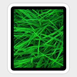 Green neon - needles pattern - Abstract photography Sticker